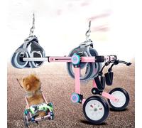 Sedia a rotelle leggera per cani, con guinzaglio regolabile, supporto per gamba, carrello per riabilitazione, per cani e gatti, aiuto per la mobilità degli animali domestici