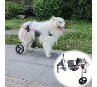 Sedia A Rotelle Leggera Per Cani, sedia a rotelle per cani di razza grande a 4 ruote, deambulatore assistito medio per arti posteriori deboli, ausilio per la mobilità del cane all'aperto per la deambu