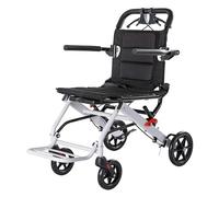 Sedia a Rotelle Leggera Pieghevole per Anziani - Carrozzina Manuale con Schienale Regolabile e Ruote Anti-Scivolo, Ideale per Viaggi, Aereo e Casa