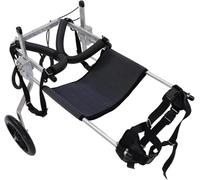 Sedia a rotelle per animali domestici a 2 ruote regolabile per cane telaio in alluminio sedia a rotelle per cani portatile per animali domestici con zampe posteriori deboli