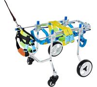 Sedia a rotelle per animali domestici a 4 ruote, sedia a rotelle in alluminio per cani, regolabile, sedia a rotelle leggera per animali domestici di piccola e grande taglia