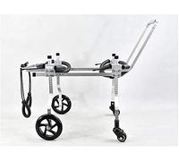 sedia a rotelle per animali domestici Carrello per cani, adatto per animali domestici, arti, disabili, passeggiate, cani di piccola taglia, regolabile, 4 ruote, 1,5 kg (3,3 libbre)