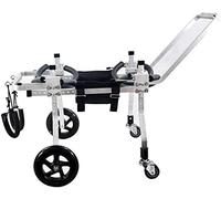 sedia a rotelle per animali domestici Carrello per cani, adatto per animali domestici, arti, disabili, passeggiate, cani di piccola taglia, regolabile, 4 ruote, 1,5 kg (3,3 libbre)