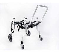 sedia a rotelle per animali domestici Carrello per cani, adatto per animali domestici, arti, disabili, passeggiate, cani di piccola taglia, regolabile, 4 ruote, 1,5 kg (3,3 libbre)