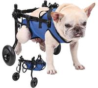 Sedia a rotelle per animali domestici per zampe posteriori, regolabile in altezza, lunghezza e larghezza, sedia a rotelle robusta con ruote resistenti all'usura per la riabilitazione delle zampe(S)