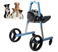 Sedia a rotelle per cani, 4 ruote di ausilio per la mobilità dei cani paralizzati, carrello di supporto regolabile per una maggiore mobilità e assistenza