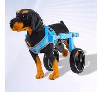 Sedia a rotelle per cani a 2 ruote, supporto leggero per la mobilità degli animali domestici disabili, cinghie riflettenti e cintura, supporto gamba posteriore per cani, soluzione comoda e regolabile