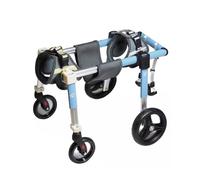 Sedia a rotelle per cani a 4 ruote, in alluminio, regolabile, per bassotti disabili, dispositivo per passeggiate assistite