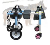 Sedia a rotelle per cani a 4 ruote, per gambe posteriori, regolabile, leggera, con cinghie di supporto, ideale per cani disabili, supporto per fianchi e gambe per uso domestico