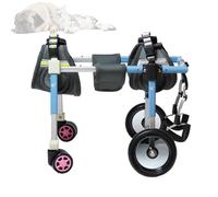 Sedia a rotelle per cani a 4 ruote per gambe posteriori, supporto regolabile per la mobilità, supporto leggero per animali disabili, aiuto per il recupero delle passeggiate