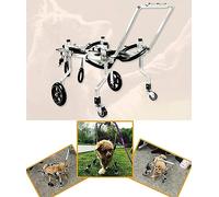 Sedia a rotelle per cani Carrello per animali domestici regolabile Ruote da passeggio Cane per disabili Ausilio per la deambulazione Ruota per la mobilità del cane per la riabilita