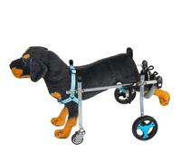 Sedia a rotelle per cani, carrello per cani a 4 ruote per supporto posteriore delle gambe, supporto regolabile per la mobilità degli animali domestici, dispositivo di riabilitazione di qualità