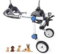 Sedia a rotelle per cani, Carrello per cani regolabile Mobilità Carrello per sedia a rotelle per cani da compagnia Supporto completo 2 ruote regolabili per riabilitazione delle zampe posteri