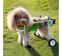 Sedia a rotelle per cani - Carrello per la mobilità a 4 ruote per cani di piccola e media taglia, supporta le zampe anteriori/posteriori ferite, ideale per animali paralizzati - Aiuto riabilitativo
