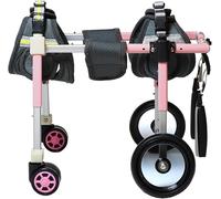 Sedia a rotelle per cani, carrello per la mobilità a 4 ruote per cani di taglia piccola, media e grande, supporto per gamba posteriore, aiuto per animali domestici, migliora la mobilità e il comfort