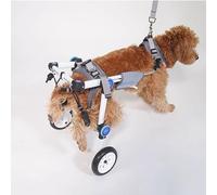 Sedia a rotelle per cani - Carrello pieghevole regolabile per gambe posteriori, in lega di alluminio leggero, per cani di piccola e grande taglia