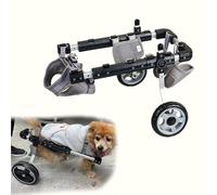 Sedia a rotelle per cani - Carrello regolabile a 2 ruote per cani e gatti di piccola e media taglia, ideale per animali disabili e aiuto riabilitativo per animali anziani