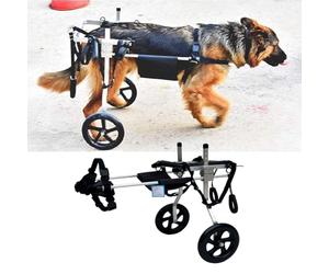Sedia a rotelle per cani - Carrello regolabile a 2 ruote per supporto delle gambe posteriori, maggiore mobilità e comfort per razze grandi come pastori tedeschi e labrador