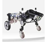 Sedia a rotelle per cani - Carrello regolabile in alluminio leggero a 4 ruote per cani di piccola e media taglia con disabilità delle zampe posteriori - Migliorato aiuto per la mobilità degli animali