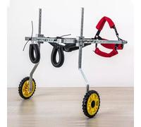 Sedia a rotelle per cani con 2 ruote, carrello leggero assistito per riabilitazione per cani feriti/disabili, aiuto per la mobilità per razze di piccole e grandi dimensioni