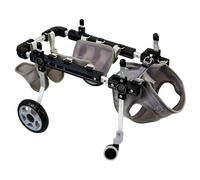 Sedia a rotelle per cani di piccola taglia, carrello di supporto leggero a 4 ruote, riabilitazione della gamba posteriore e anteriore, aiuto per la mobilità per passeggiate e addestramento (X-Small)