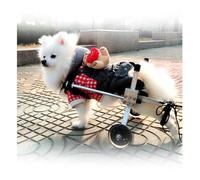 Sedia a rotelle per cani di piccola taglia, supporto per la mobilità della gamba posteriore, telaio in alluminio leggero con ruote, perfetta per cani e gatti, migliora la mobilità e la fom