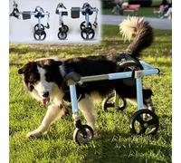 Sedia a rotelle per cani di taglia grande, 4 ruote/2 ruote, supporto per la mobilità, carrello per cani di taglia medio-grande L/XL/XXL, rimorchio per bicicletta per animali con disabilità alle gambe