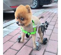 Sedia a rotelle per cani di taglia piccola, 4 ruote, per bassotti e cuccioli di piccola taglia, con gambe posteriori ferite, imbracatura di supporto ideale per arti deboli e recupero