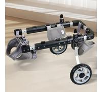 Sedia a rotelle per cani di taglia piccola/media con 2 ruote, gatto disabile, regolabile, per cani di piccola e media taglia