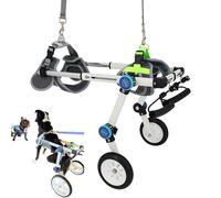 Sedia a rotelle per cani disabili, carrello pieghevole con imbracatura morbida, facile da montare per un supporto stabile delle zampe posteriori