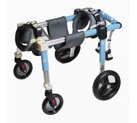 Sedia a rotelle per cani paralizzati a 4 ruote, supporto completo per gambe anteriori e posteriori, perfetta per cani anziani e disabili, migliora la mobilità e la qualità della vita
