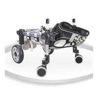 Sedia a rotelle per cani - Passeggino a 4 ruote con supporto completo, ideale per cani di piccola e grande taglia Aiuto alla mobilità per cani disabili con imbracatura per addestramento delle gambe