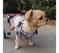 Sedia a rotelle per cani per gambe posteriori - Aiuto per la mobilità regolabile e tutore per le gambe degli animali domestici per il recupero da piccole lesioni - maggiore stabilità, taglia XS