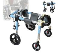 Sedia a rotelle per cani per gambe posteriori, carrello regolabile a 4 ruote per animali domestici feriti, leggero aiuto per il recupero di cani disabili, camminatore di supporto per paralisi