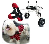 Sedia a rotelle per cani per supporto della mobilità, in lega di alluminio, carrello per la riabilitazione degli animali domestici per cani e gatti, facile da riporre, carico massimo 26,3 kg