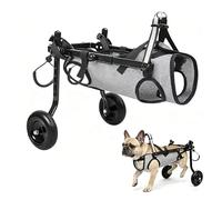 Sedia a rotelle per cani per zampe della schiena, sedie a rotelle pieghevoli per cani con due ruote, carrello di aiuto alla mobilità regolabile, per cani di piccola taglia e gatti, ideale per paralisi