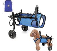 Sedia a rotelle per cani per zampe posteriori, Sedia a rotelle per cani di piccola taglia 0,5-3 kg, Carrello per animali domestici con ruote, Tutore per gambe e supporto per fianchi, Assistere piccoli