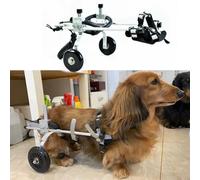 Sedia a rotelle per cani, regolabile a 2 ruote, supporto per la mobilità delle gambe posteriori, carrello di riabilitazione per cani di piccola taglia, migliora la mobilità e il comfort