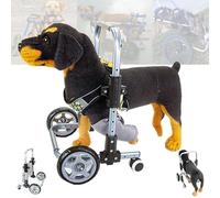 Sedia a rotelle per cani regolabile e leggera per gambe anteriori, carrello per la mobilità degli animali domestici a 4 ruote, passeggino di supporto per cani con ausili per la mobilità per aiutare a