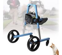 Sedia a rotelle per cani regolabile e leggera, per zampe anteriori, 4 ruote, con bretelle di supporto e supporto per l'anca, ideale per cani e animali domestici che necessitano di un aiuto per la