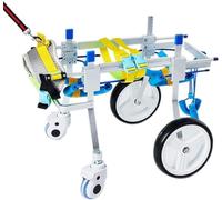 Sedia a rotelle per cani Sedia a rotelle per animali domestici regolabile con supporto completo 4 ruote per cani riabilitazione delle zampe anteriori e posteriori per cani disabili cane cucciolo gatto