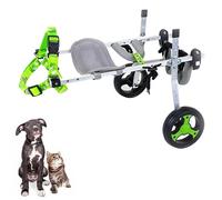 Sedia A Rotelle Per Cani,Sedie Due Ruote,Sedia Regolabile Zampe Posteriori Di Piccoli Animali,Gambe Riabilitative Invecchiamento,Disabilità,Artrite,Cani/Gatti/Animali Domestici Deboli(L,Two wheels)
