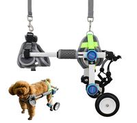 Sedia A Rotelle Per Cani,Sedie Due Ruote,Sedia Regolabile Zampe Posteriori Di Piccoli Animali,Gambe Riabilitative Invecchiamento,Disabilità,Artrite,Cani/Gatti/Animali Domestici Deboli(XS Widen,Blue)
