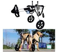 Sedia a rotelle per cani, supporto per la mobilità, aiuto per la riabilitazione delle zampe posteriori per cani deboli o feriti, ruote per esercizi con fascia addominale (XXL)