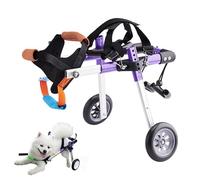 Sedia a rotelle per cani, supporto regolabile a 2 ruote, supporto per gambe posteriori, soluzione leggera per la riabilitazione dei cani con problemi di mobilità
