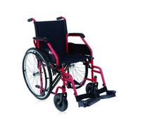 Sedia a rotelle per disabili - Pieghevole Modello Start 2 Rossa - Moretti