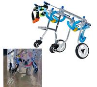 Sedia a Rotelle per Scooter per Piccoli Animali Domestici con 4 Ruote, Ruote per Esercizi per Carrozzina/Carrello per Cani con Supporto Completo, Kit Carrello per Passeggiate per Animali Dom