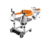 Sedia a Rotelle per Trasferimento del Paziente per la Casa Sedia da Trasferimento 5 in 1 con Comodino sul Comodino con Sedile Diviso a 180° con Vasino Sollevatore Domestico Manuale per Anziani,330lb