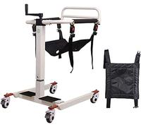 Sedia A Rotelle per Trasporto in Acciaio - Sedia A Rotelle Portatile per Sollevamento Pazienti per La Casa, Sollevatore per Trasferimento Pazienti per Tutto Il Corpo con Sedile Imbottito Comodino PE