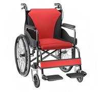 Sedia A Rotelle Pieghevole Autopropulsa, Sedia Da Viaggio Portatile Per Transito, Carrozzina Sportive Strette E Leggere, Carrelli Per Esterni, Casa, Viaggio(Red)